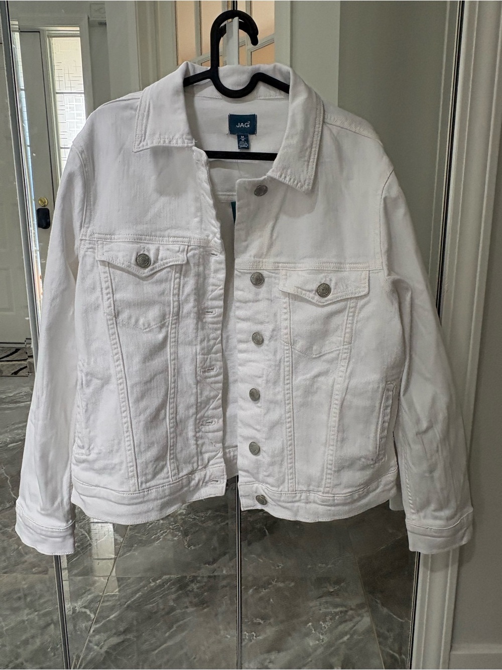 White Women's Denim Trucker Jacket
